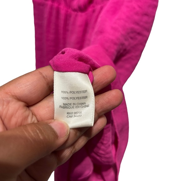 Rebecca Taylor Hot Pink Deep-V Chiffon Dress - Picture 10 of 12